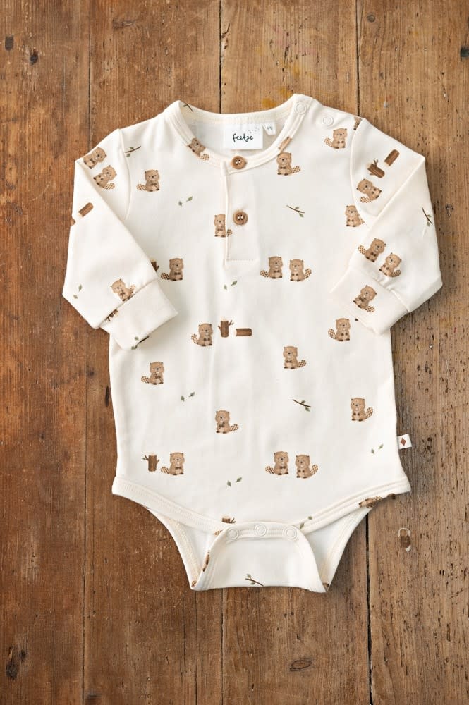 Feetje Romper AOP Offwhite - Tiny Timber Tales