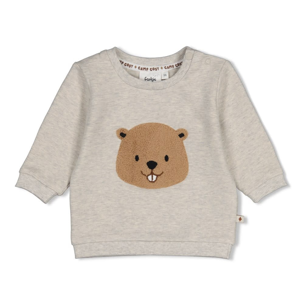 Feetje Sweater Grijs melange - Tiny Timber Tales