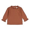Longsleeve pointelle rib Bruin - Forest Garden