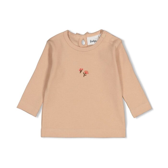 Feetje Longsleeve rib Zand - Forest Garden
