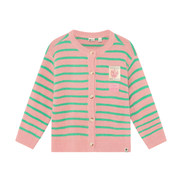 Daily7 Knitwear Striped Cargdigan Lilas