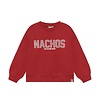 Oversized Sweater Artwork Rythmic Red
