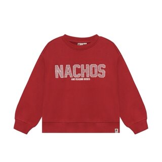 Daily7 Oversized Sweater Artwork Rythmic Red