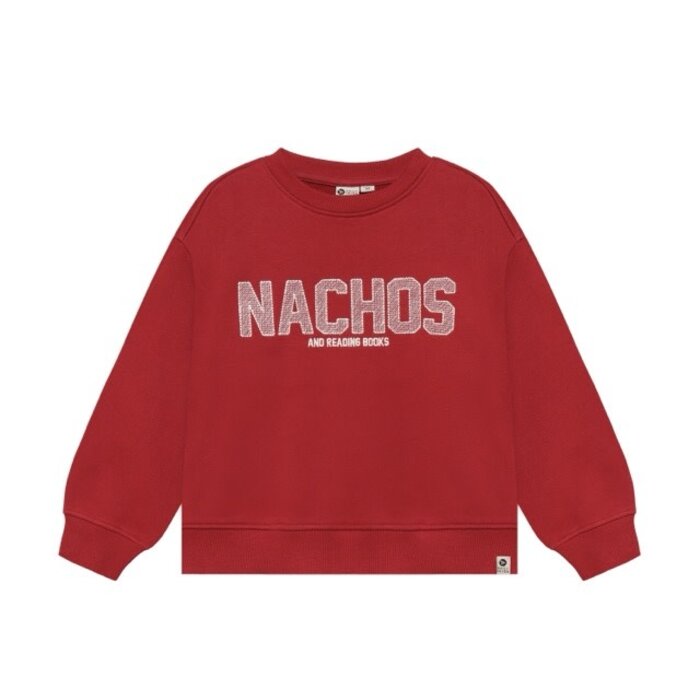 Daily7 Oversized Sweater Artwork Rythmic Red