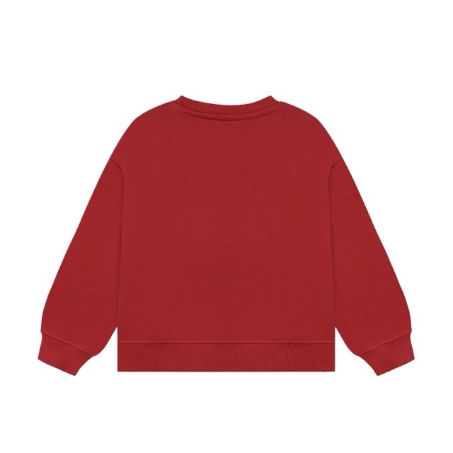 Daily7 Oversized Sweater Artwork Rythmic Red