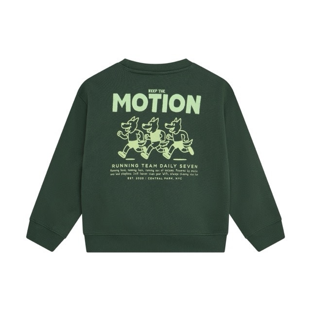 Daily7 Oversized Sweater Backprint Jungle Green