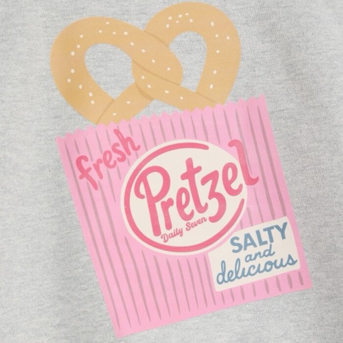 Daily7 Sweater Backprint Light Grey Melange