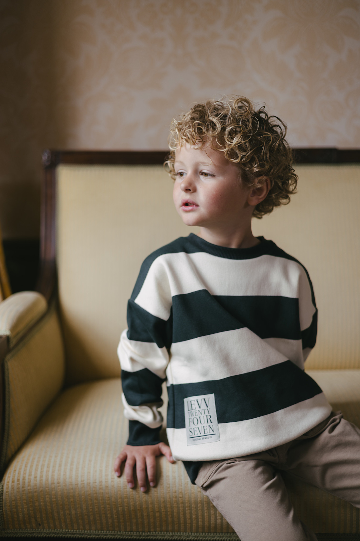 Levv Sweater LW261DARIUS AOP Black Stripe