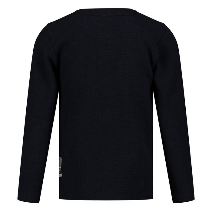Sturdy Longsleeve wafelstructuur d.Blauw - Rock the Earth