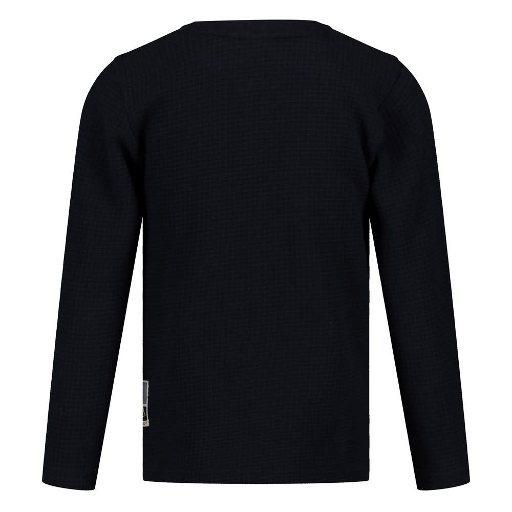 Sturdy Longsleeve wafelstructuur d.Blauw - Rock the Earth