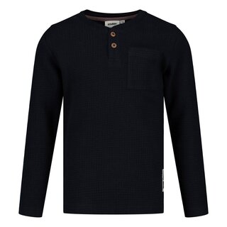 Sturdy Longsleeve wafelstructuur d.Blauw - Rock the Earth