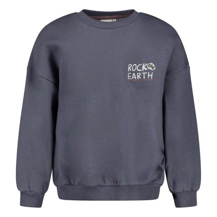 Sturdy Sweater met backprint oversized Blauw - Rock the Earth