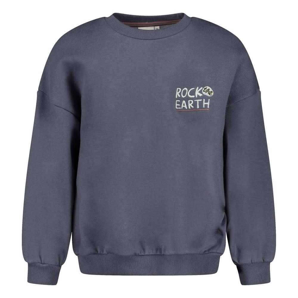 Sturdy Sweater met backprint oversized Blauw - Rock the Earth