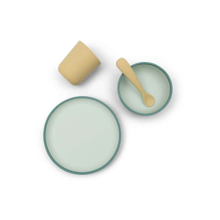 Jollein Kinderserviesset Siliconen Jade Shades