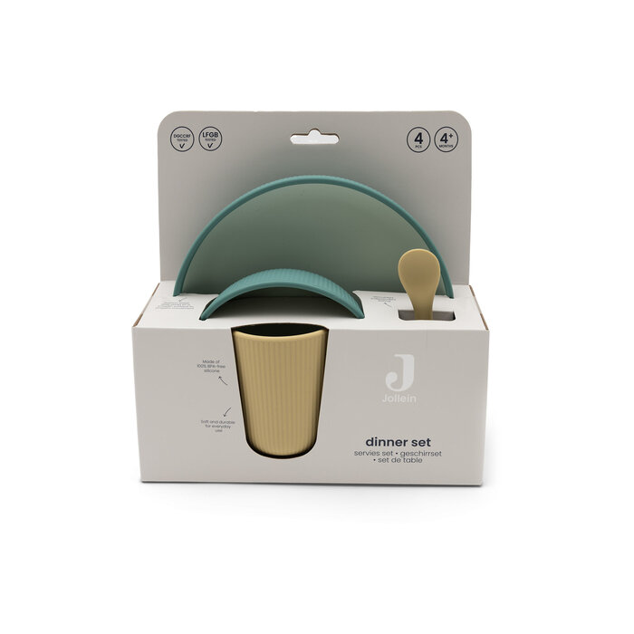 Jollein Kinderserviesset Siliconen Jade Shades