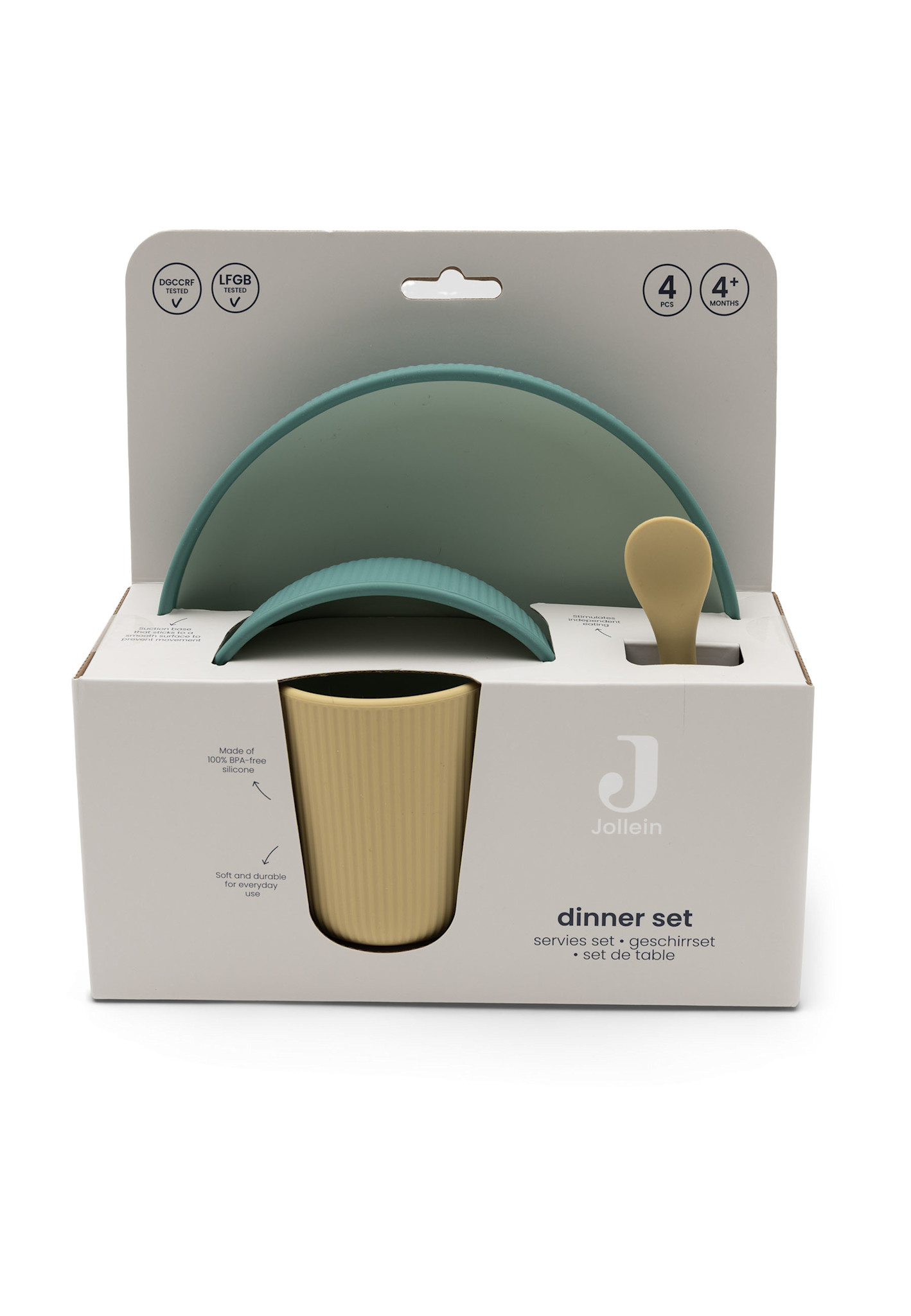 Jollein Kinderserviesset Siliconen Jade Shades