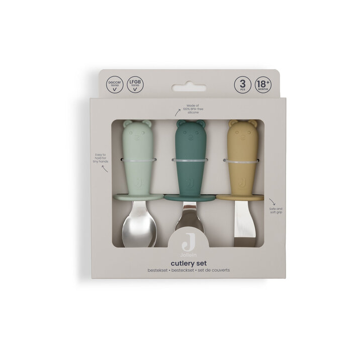 Jollein Bestekset Siliconen Jade Shades