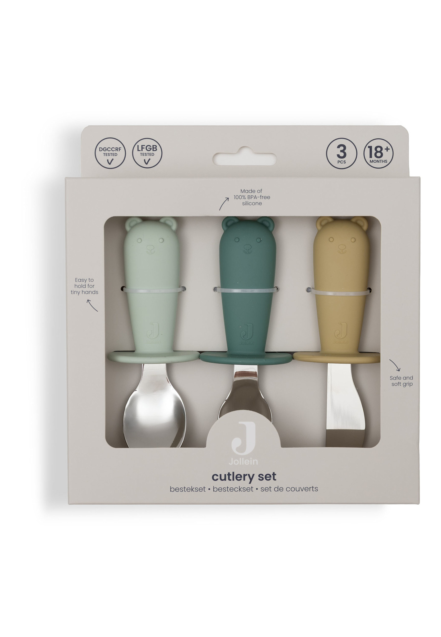 Jollein Bestekset Siliconen Jade Shades