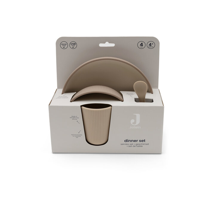 Jollein Kinderserviesset Siliconen Natural Shades