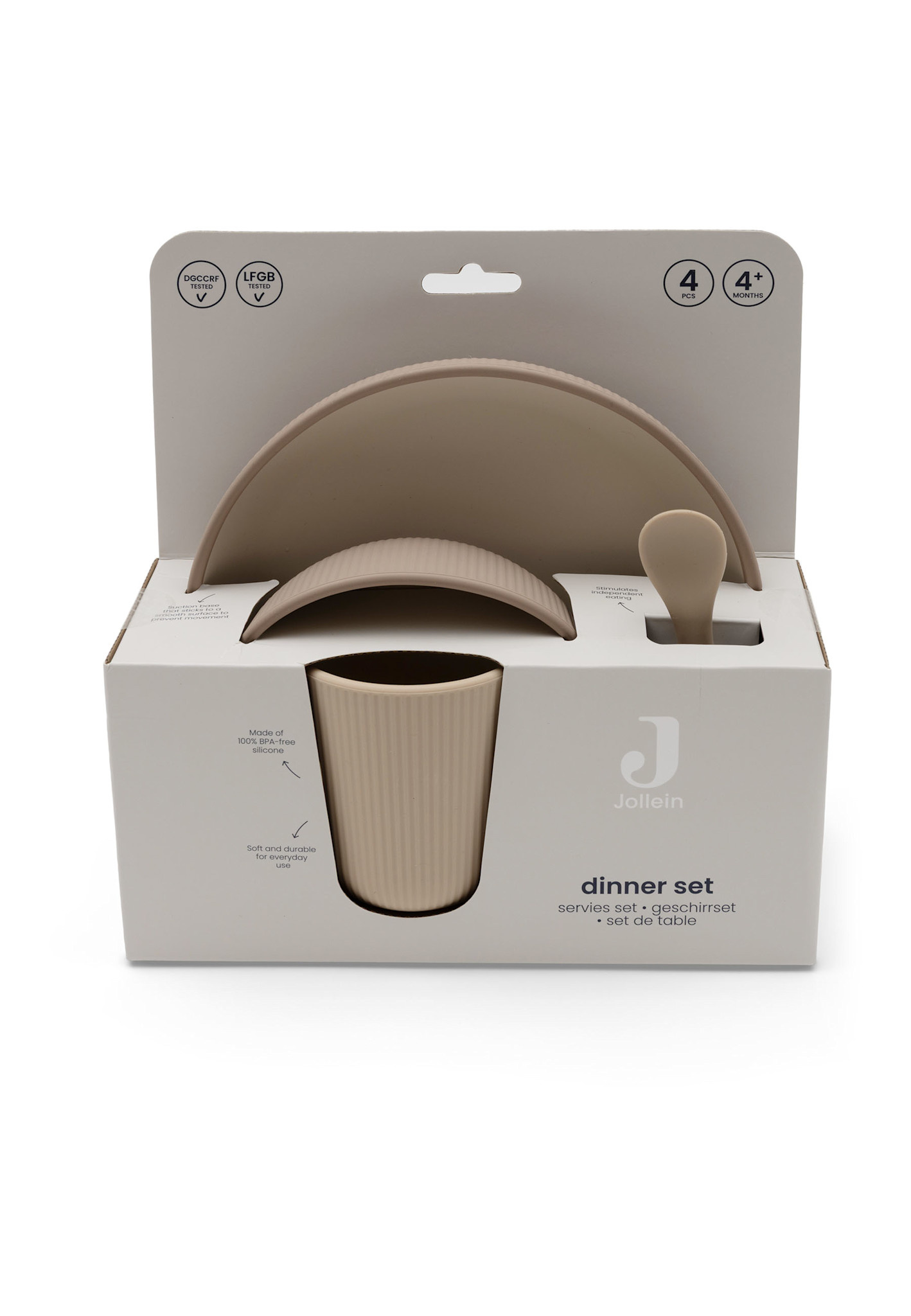 Jollein Kinderserviesset Siliconen Natural Shades