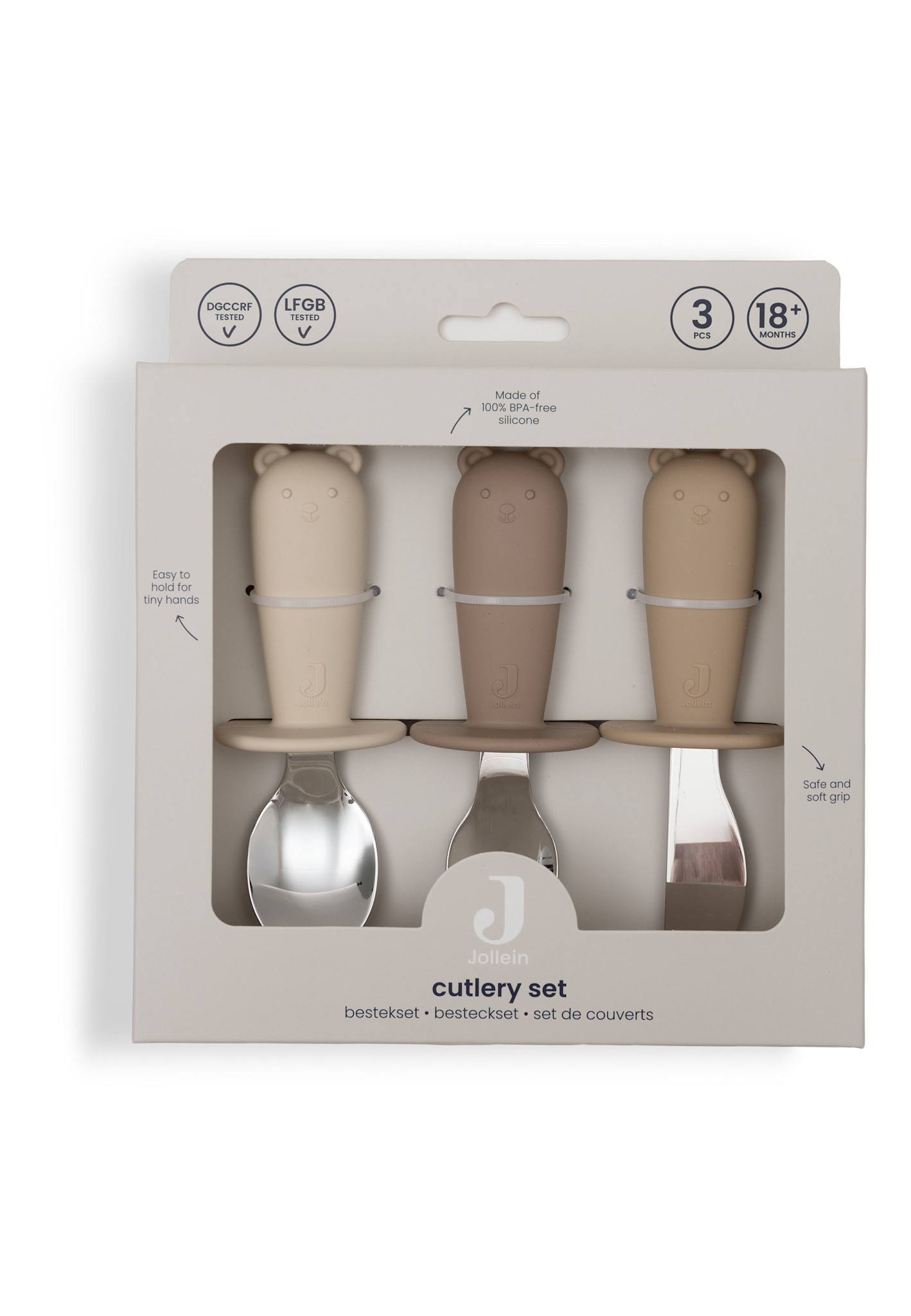 Jollein Bestekset Siliconen Natural Shades