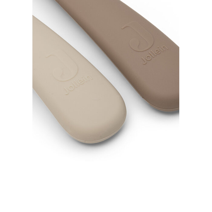 Jollein Siliconen Lepeltje Natural Shades (2-pack)