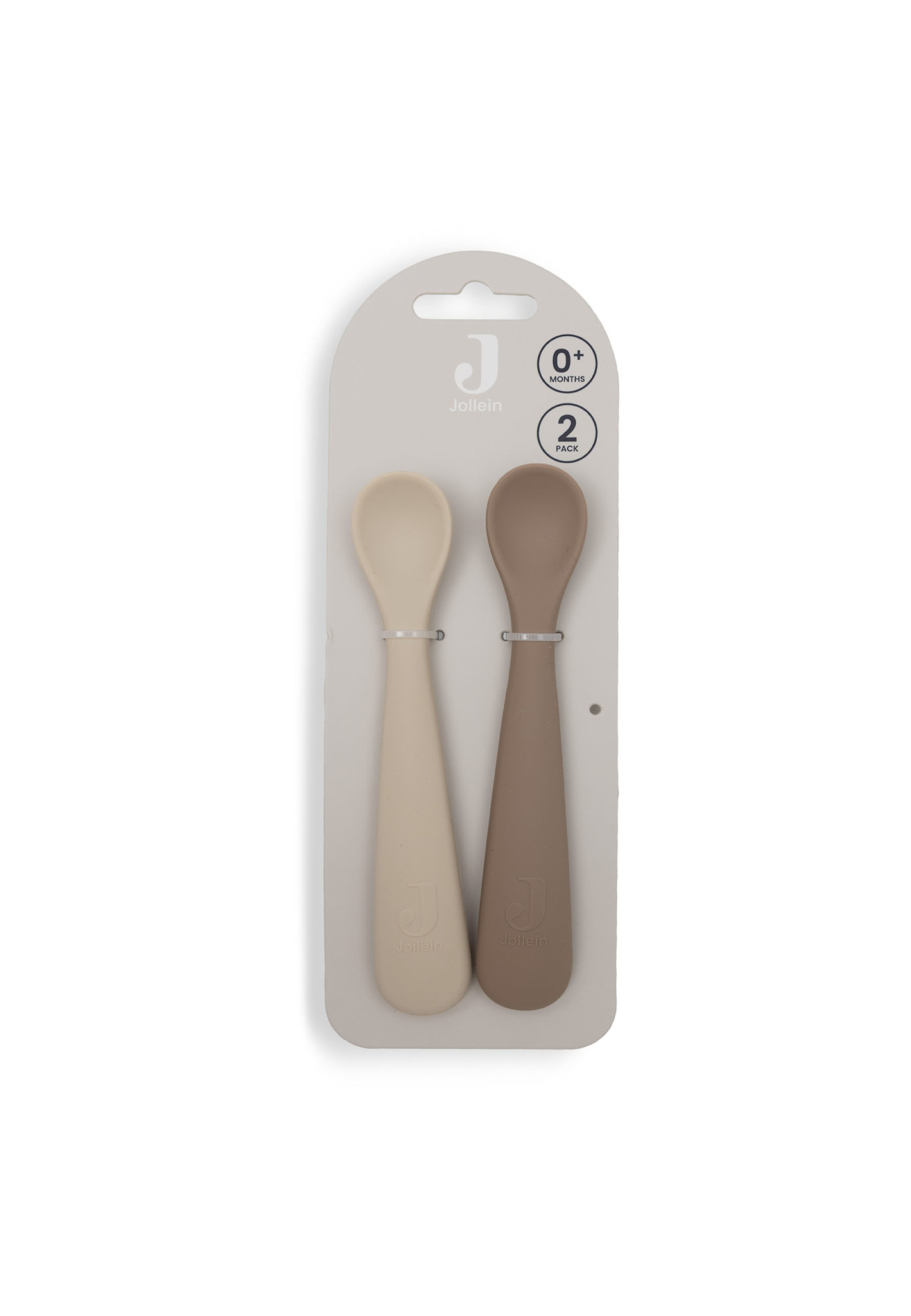 Jollein Siliconen Lepeltje Natural Shades (2-pack)