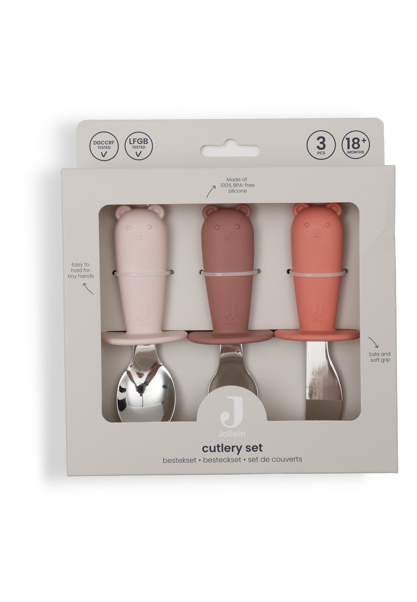 Jollein Bestekset Siliconen Blush Shades
