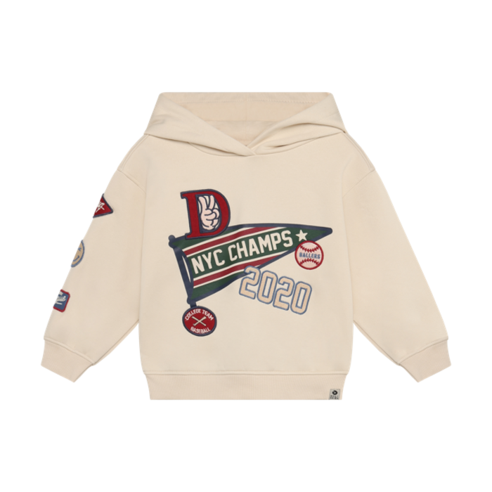 Daily7 Oversized Hoodie Badges Sandshell