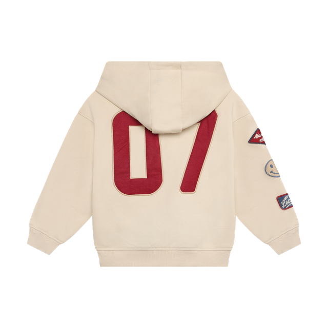 Daily7 Oversized Hoodie Badges Sandshell