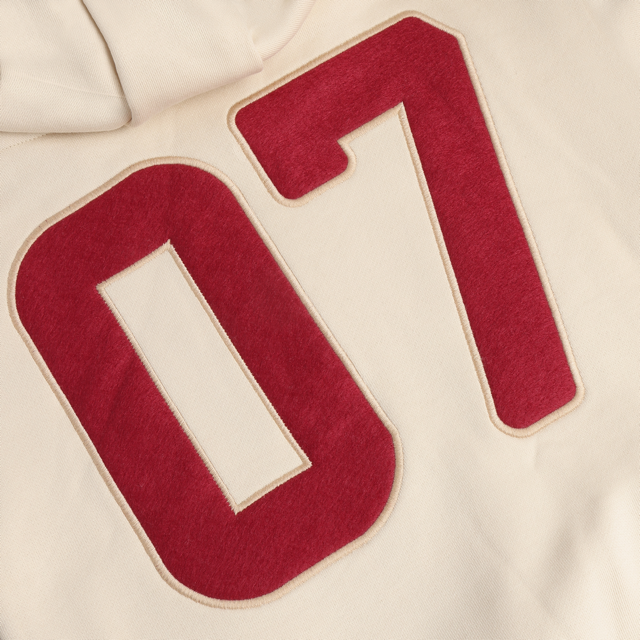Daily7 Oversized Hoodie Badges Sandshell