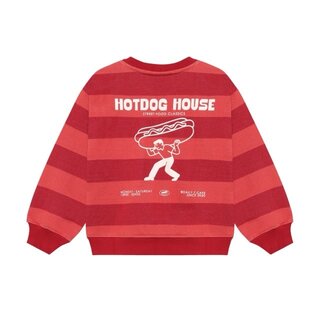 Daily7 Oversized Sweater Big Stripe Rythmic Red