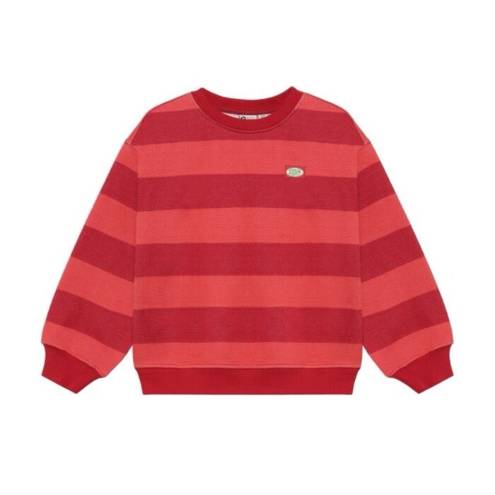 Daily7 Oversized Sweater Big Stripe Rythmic Red