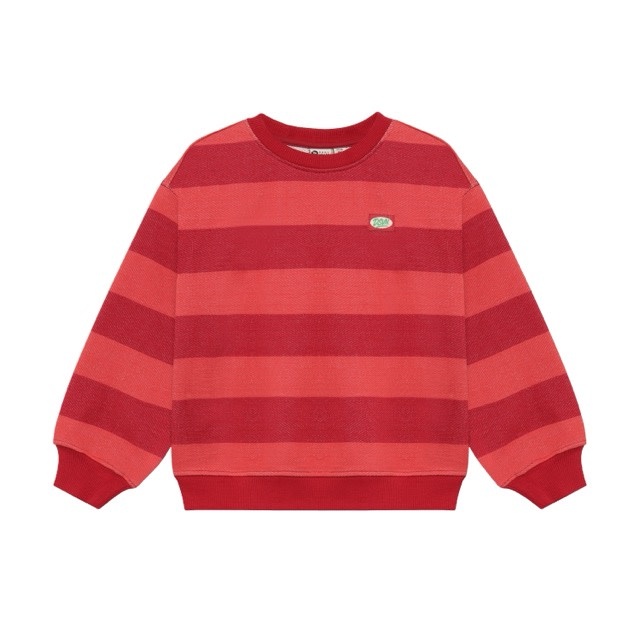 Daily7 Oversized Sweater Big Stripe Rythmic Red