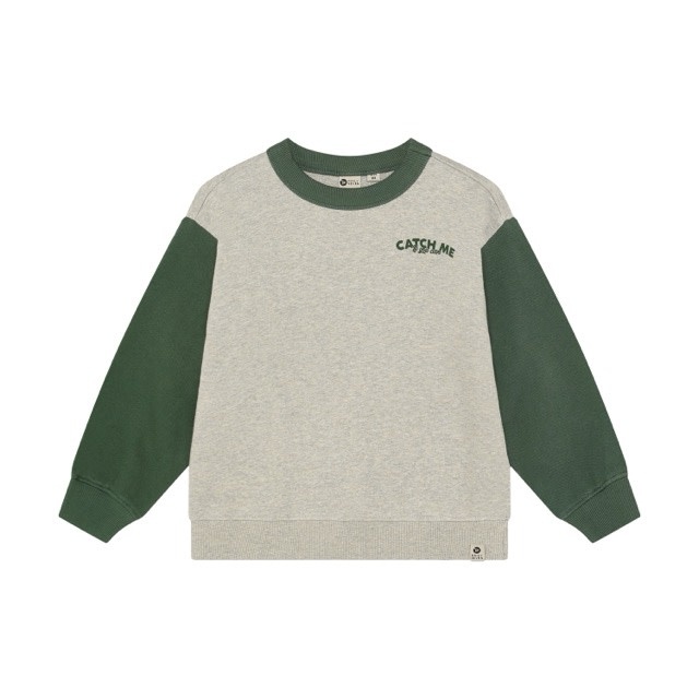 Daily7 Oversized Sweater Print Natural Melange