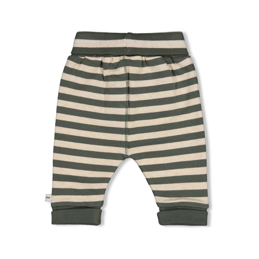 Feetje Broek streep Groen - Wiggle and Waddle