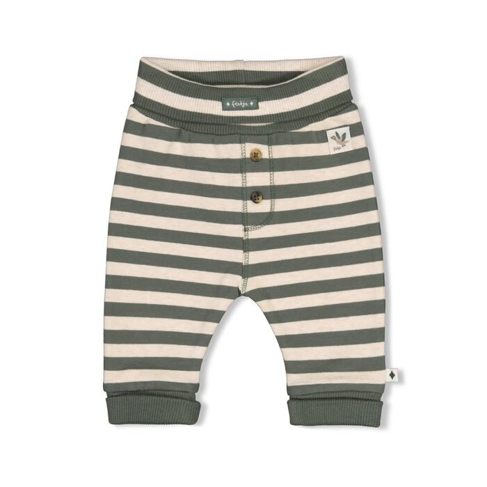 Feetje Broek streep Groen - Wiggle and Waddle