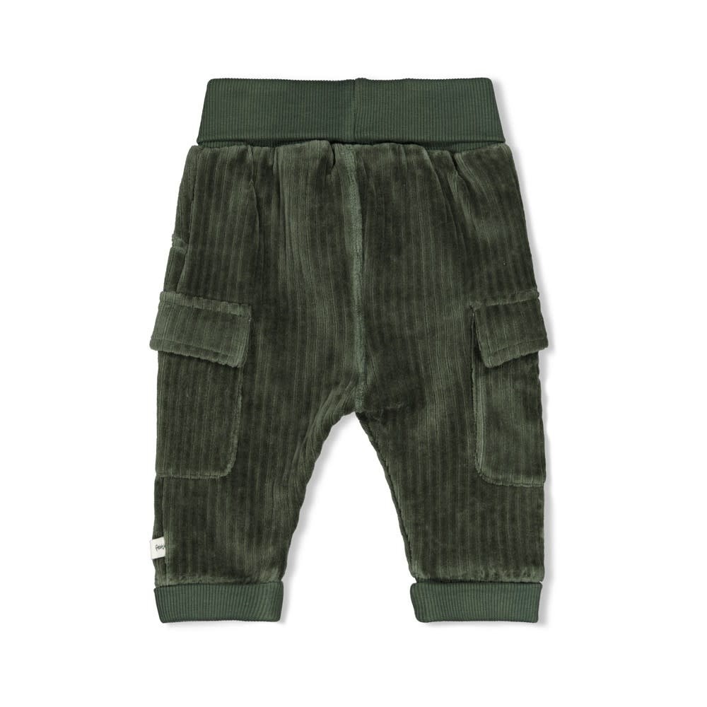 Feetje Broek velours rib Groen - Wiggle and Waddle