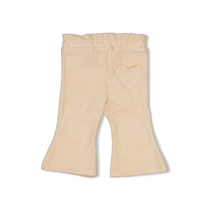 Feetje Flare broek velours rib Offwhite - Lucky Bloombird