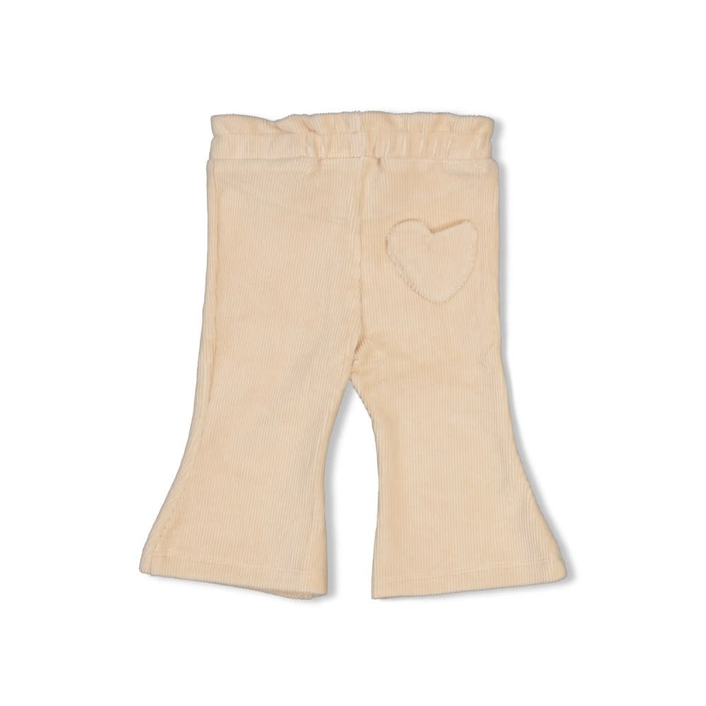 Feetje Flare broek velours rib Offwhite - Lucky Bloombird