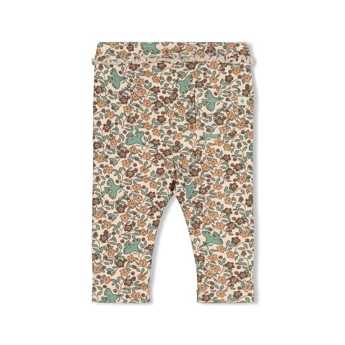 Feetje Legging rib AOP Offwhite - Lucky Bloombird