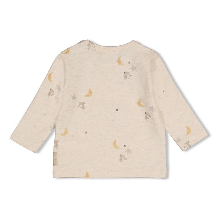 Feetje Longsleeve AOP Offwhite melange - Over the Moon for You