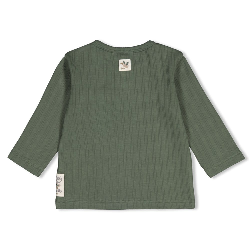 Feetje Longsleeve rib Groen - Wiggle and Waddle