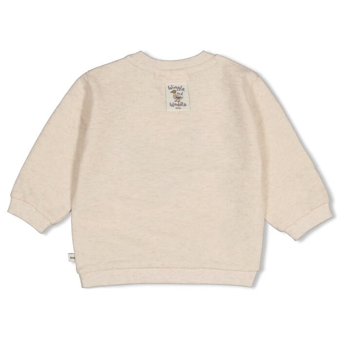 Feetje Sweater Offwhite melange - Wiggle and Waddle