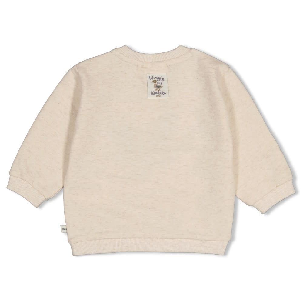 Feetje Sweater Offwhite melange - Wiggle and Waddle