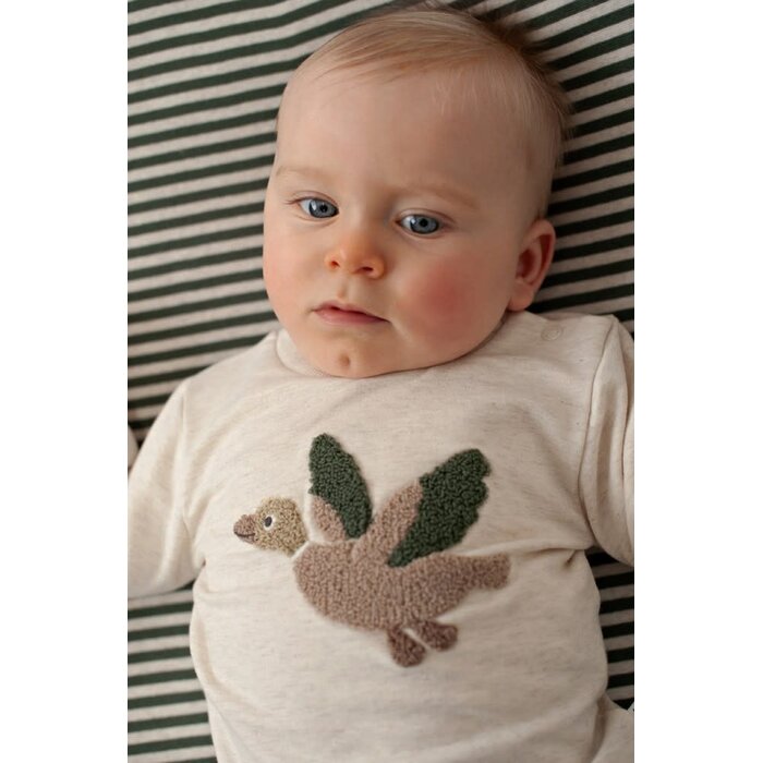 Feetje Sweater Offwhite melange - Wiggle and Waddle