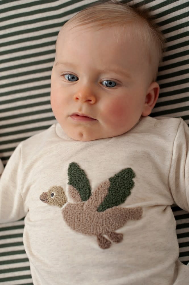 Feetje Sweater Offwhite melange - Wiggle and Waddle