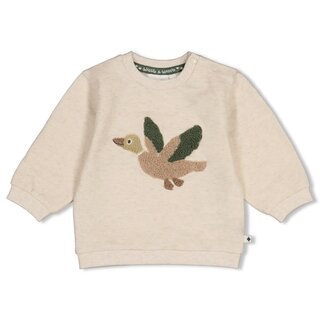 Feetje Sweater Offwhite melange - Wiggle and Waddle