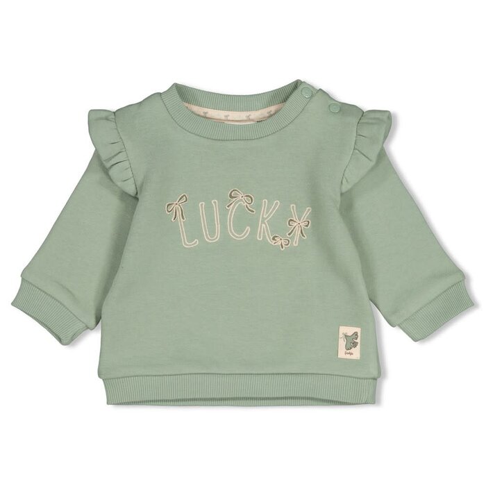 Feetje Sweater relaxed fit Jade Groen - Lucky Bloombird