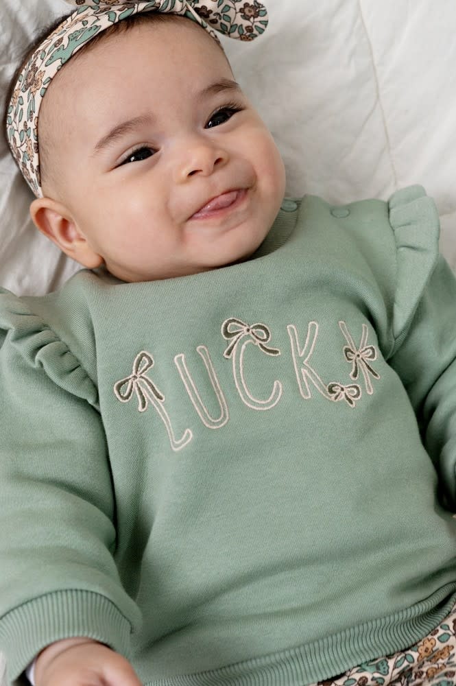 Feetje Sweater relaxed fit Jade Groen - Lucky Bloombird